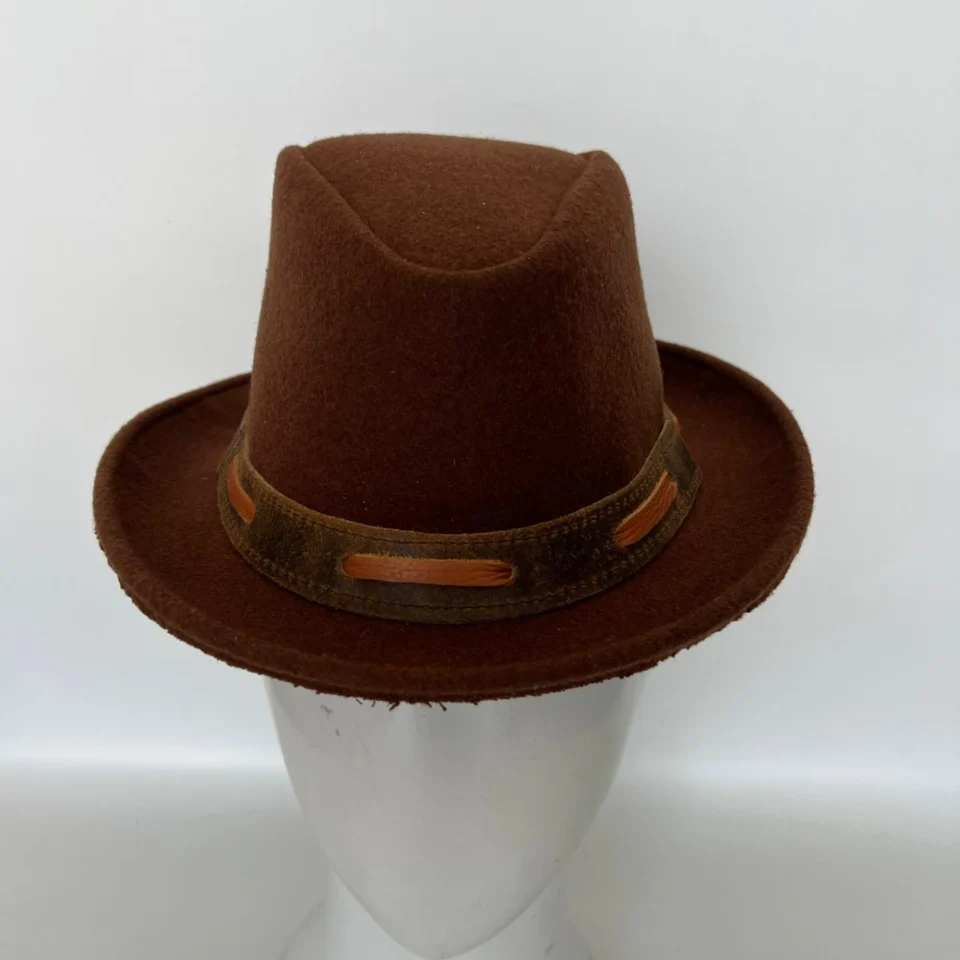 Vintage Brown Western Top Hat gallery view 6 - brown tall top hat / western top hat