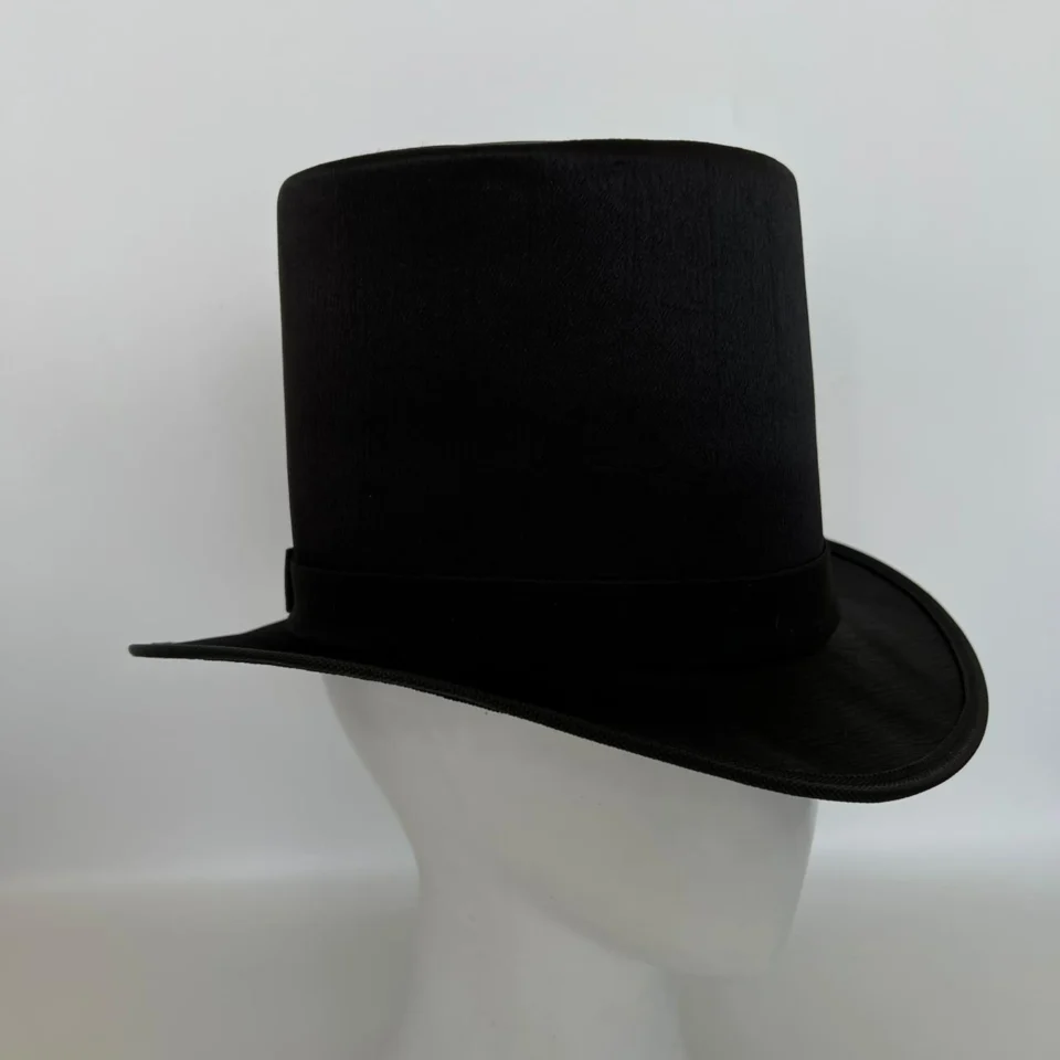 Classic Black Felt Top Hat gallery view 5 - black tall top hat / western top hat