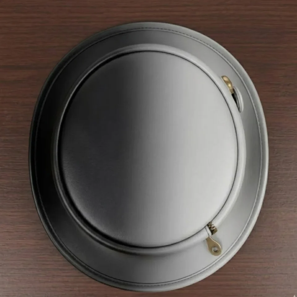 Gray Top Hat with Zipper Detail gallery view 5 - gray / silver-black tall top hat / western top hat