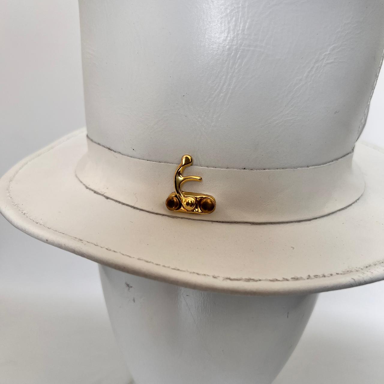 Cowhide Pattern Genuine Leather Western Cowboy Hat with Braided Hatband - Style 134 detail view