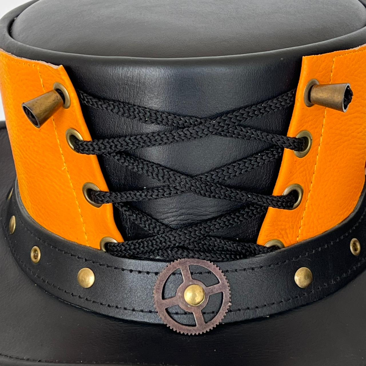 Cowhide Pattern Genuine Leather Western Cowboy Hat with Cowhide Pattern side angle