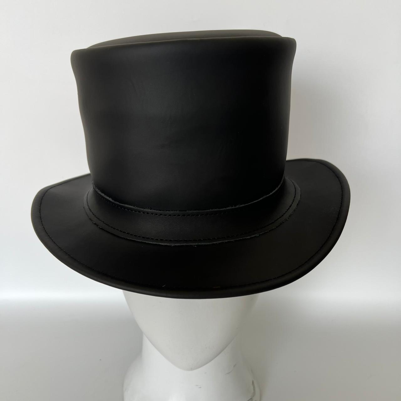 Cowhide Pattern Genuine Leather Western Cowboy Hat with Cowhide Pattern - Style 004 back view