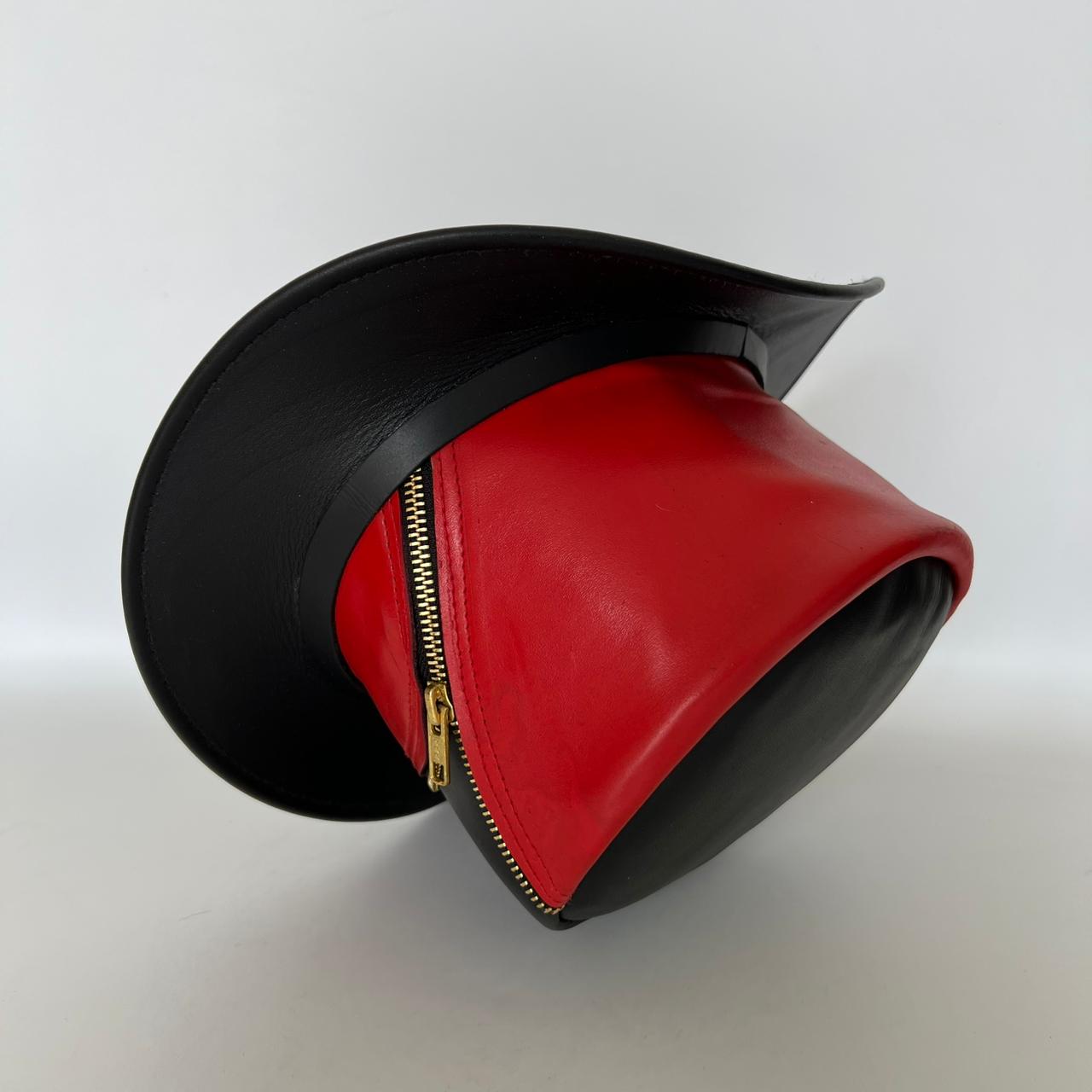 Cowhide Pattern Genuine Leather Western Cowboy Hat with Cowhide Pattern - Style 003 detail view