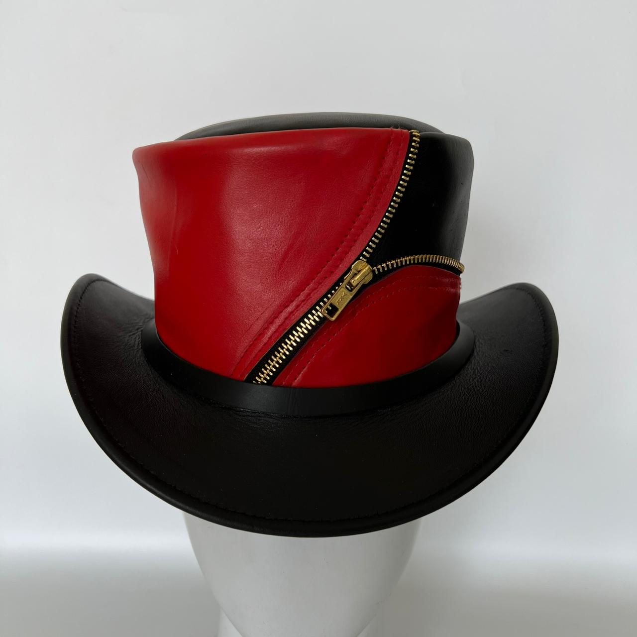 Cowhide Pattern Genuine Leather Western Cowboy Hat with Cowhide Pattern - Style 003 - image 05