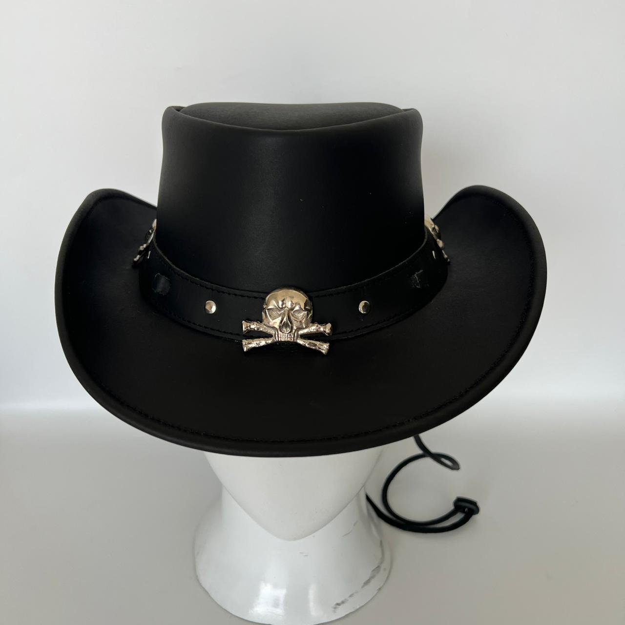 Cowhide Pattern Genuine Leather Western Cowboy Hat with Cowhide Pattern - Style 083 - image 08