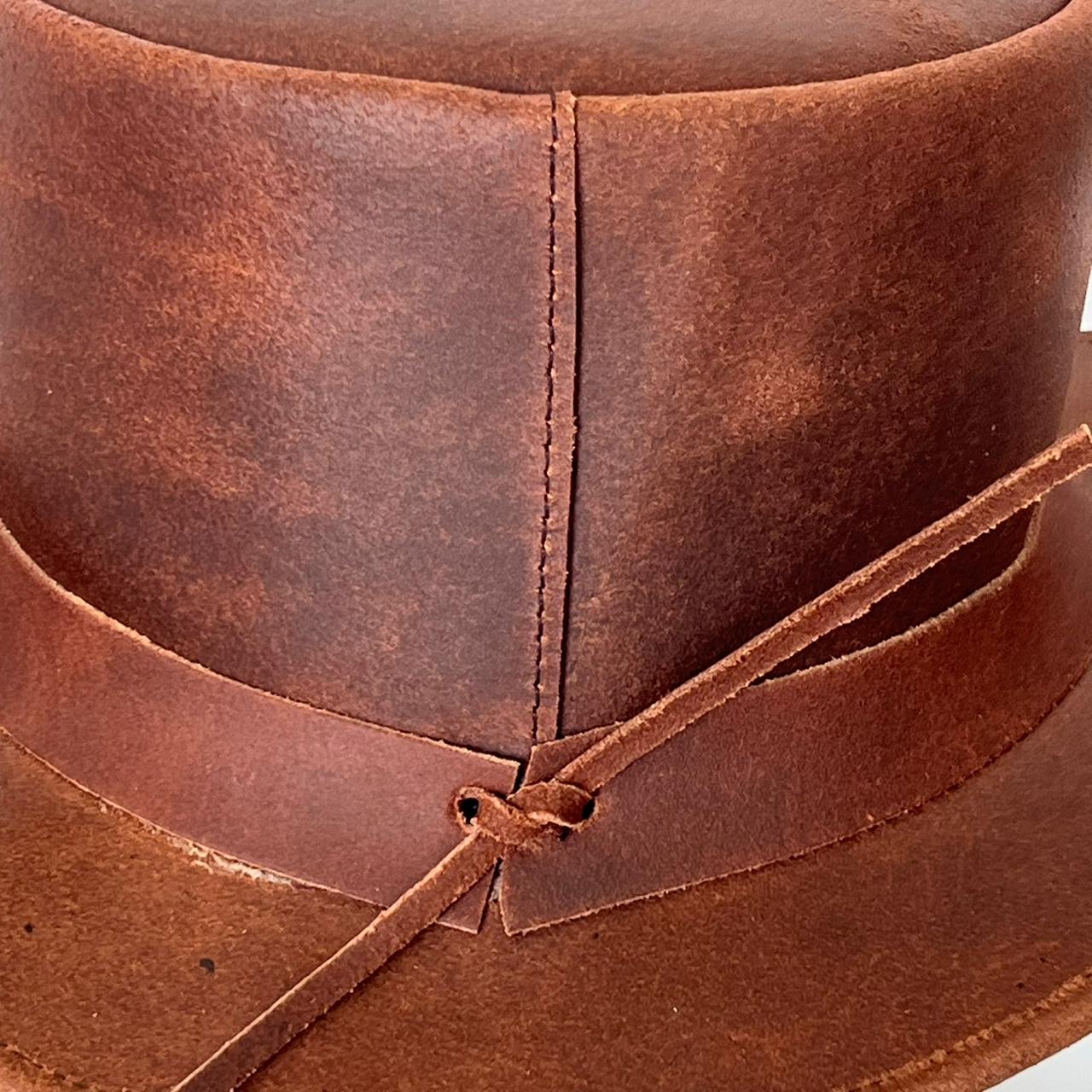 Cowhide Pattern Genuine Leather Western Cowboy Hat with Cowhide Pattern - Style 096 featured view