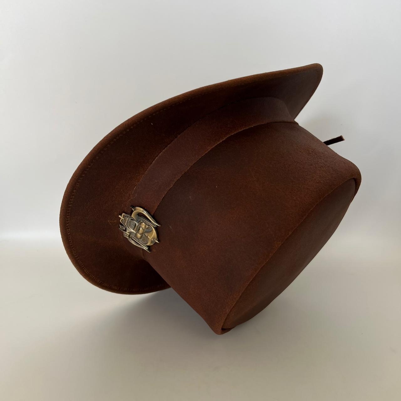 Cowhide Pattern Genuine Leather Western Cowboy Hat with Cowhide Pattern - Style 096 - image 06
