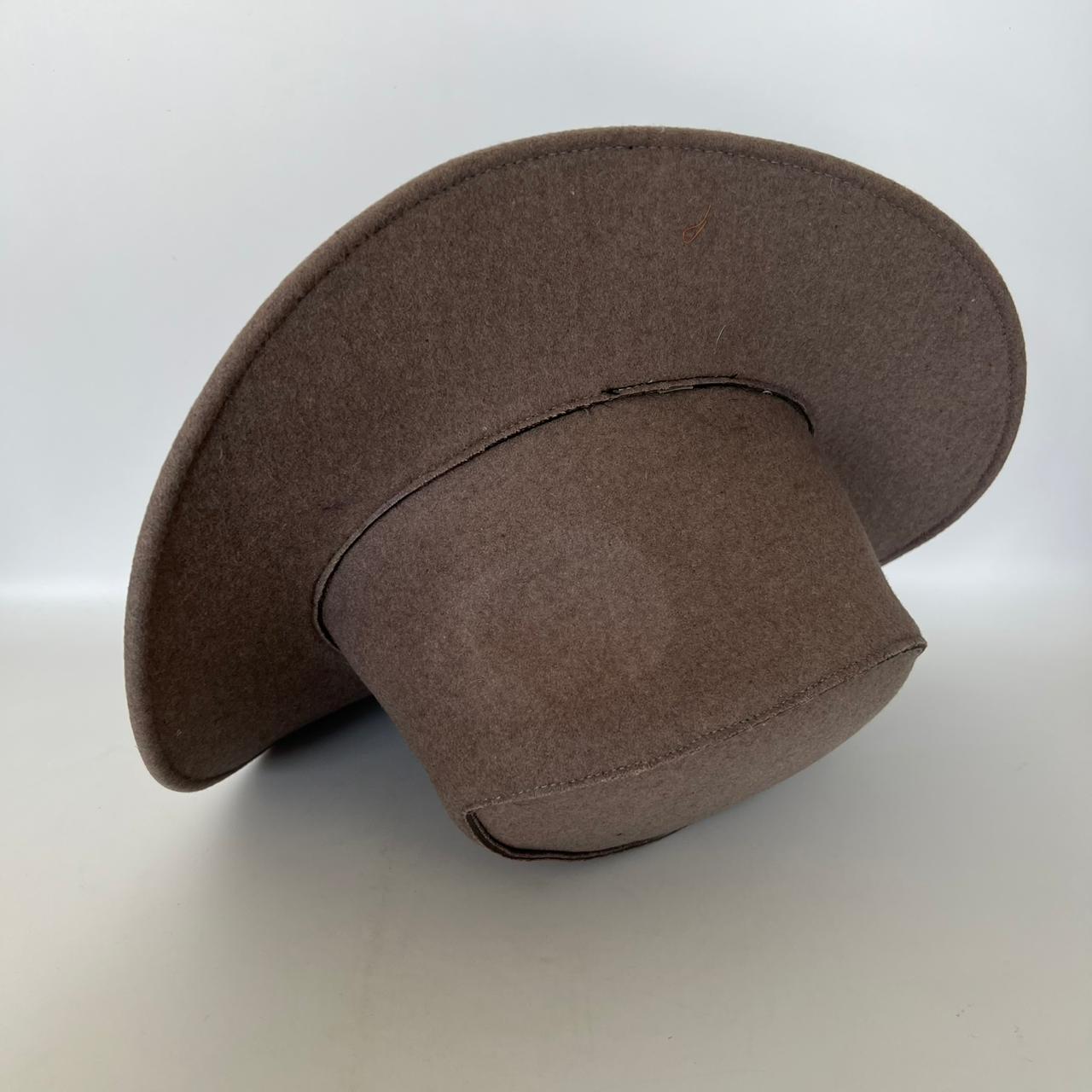 Cowhide Pattern Genuine Leather Western Cowboy Hat with Cowhide Pattern - Style 097 side angle