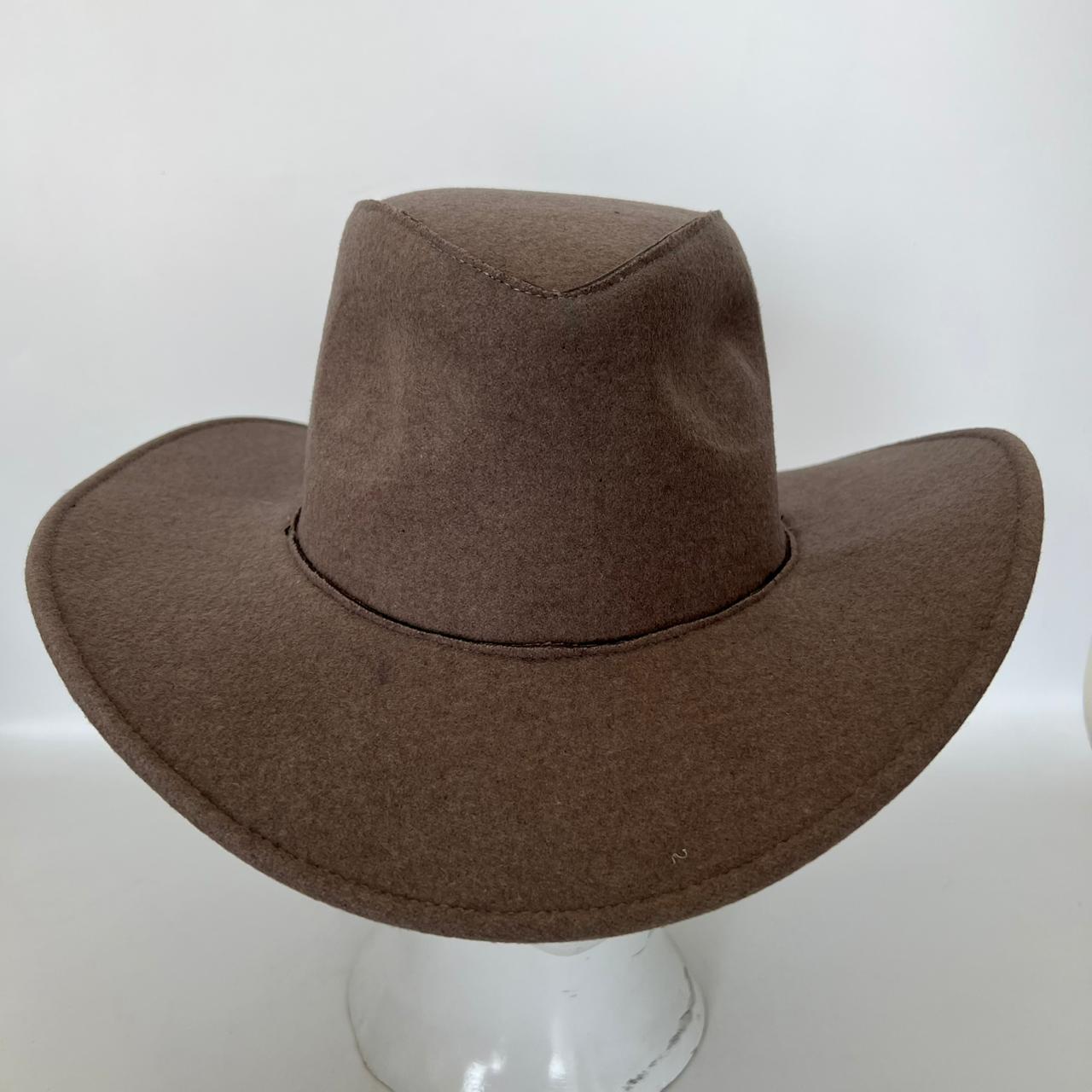 Cowhide Pattern Genuine Leather Western Cowboy Hat with Cowhide Pattern - Style 097 back view