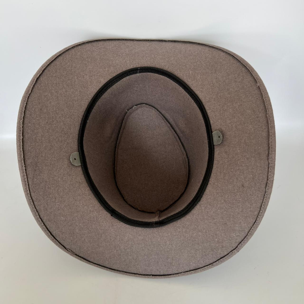 Cowhide Pattern Genuine Leather Western Cowboy Hat with Cowhide Pattern - Style 097 detail view