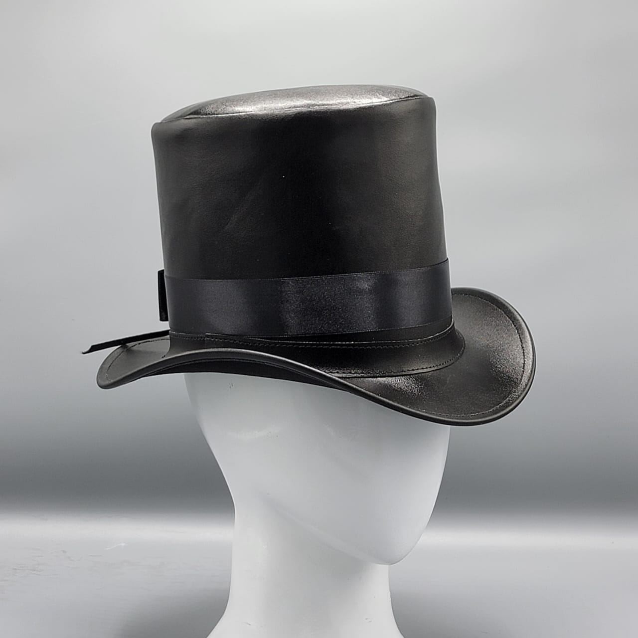 Cowhide Pattern Genuine Leather Western Cowboy Hat with Cowhide Pattern - Style 101 side angle