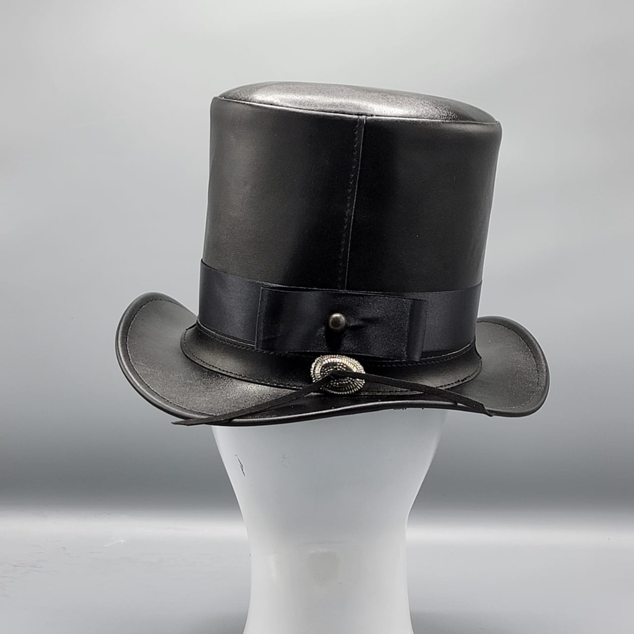 Cowhide Pattern Genuine Leather Western Cowboy Hat with Cowhide Pattern - Style 101 back view