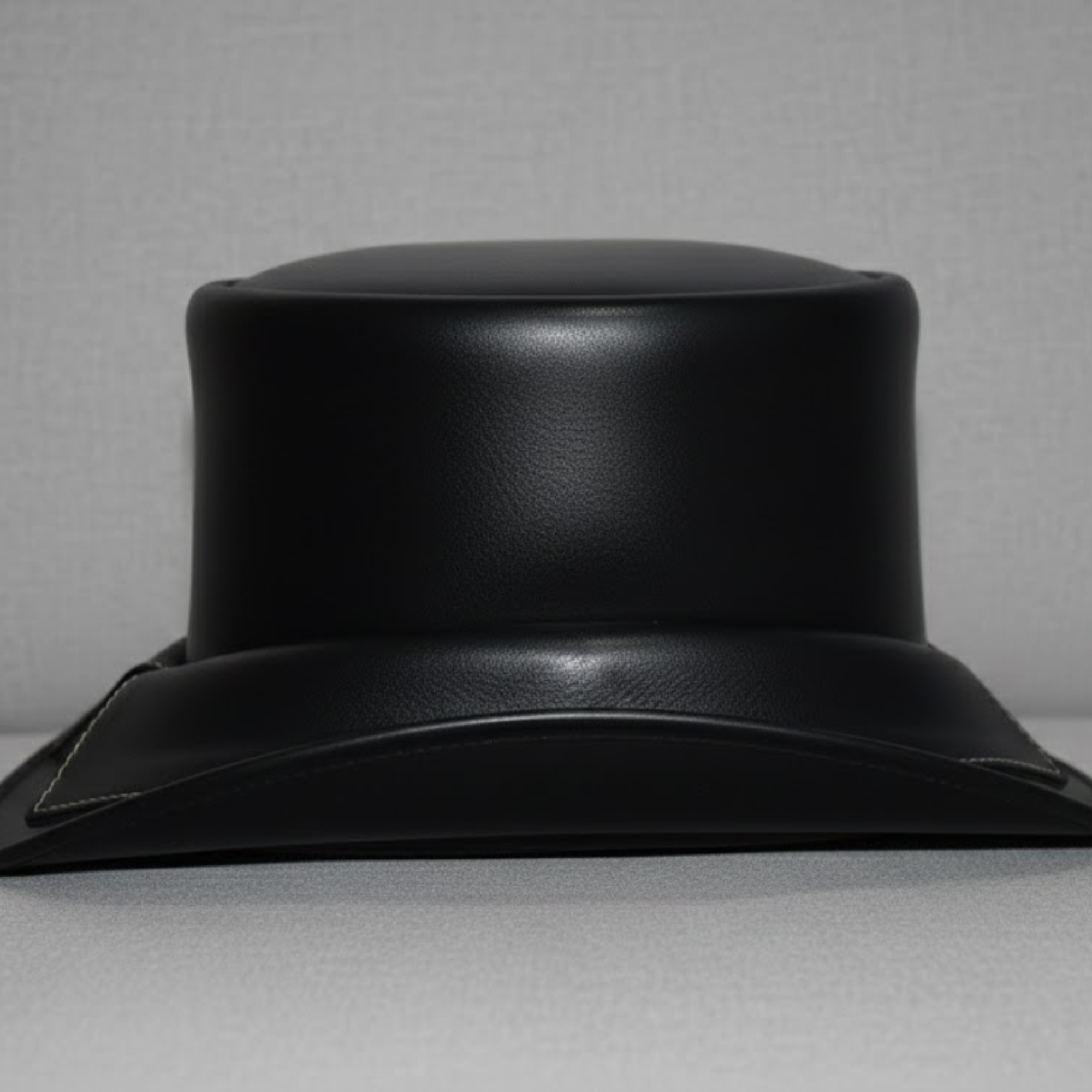Cowhide Pattern Genuine Leather Western Cowboy Hat with Cowhide Pattern - Style 102 side angle