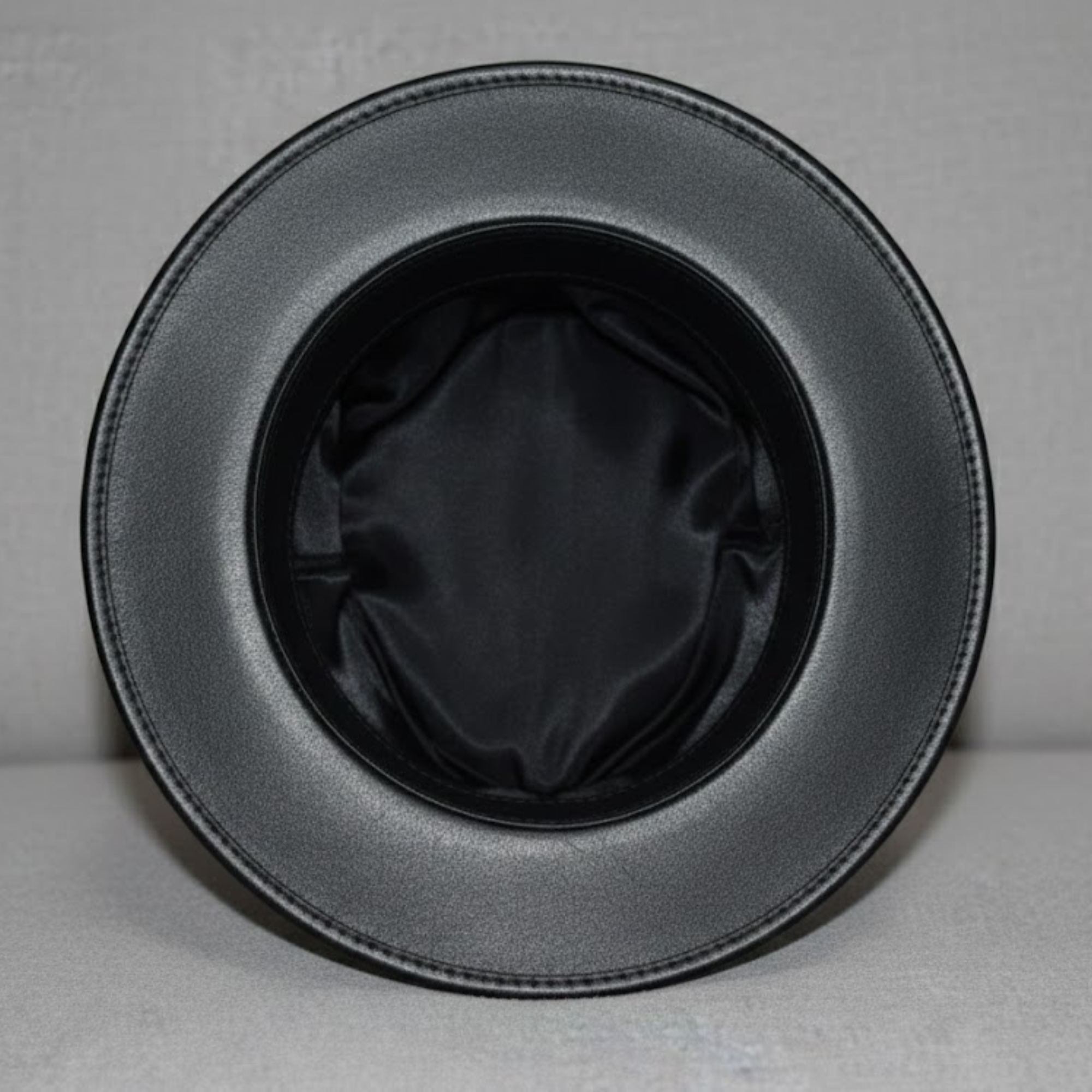 Cowhide Pattern Genuine Leather Western Cowboy Hat with Cowhide Pattern - Style 102 detail view