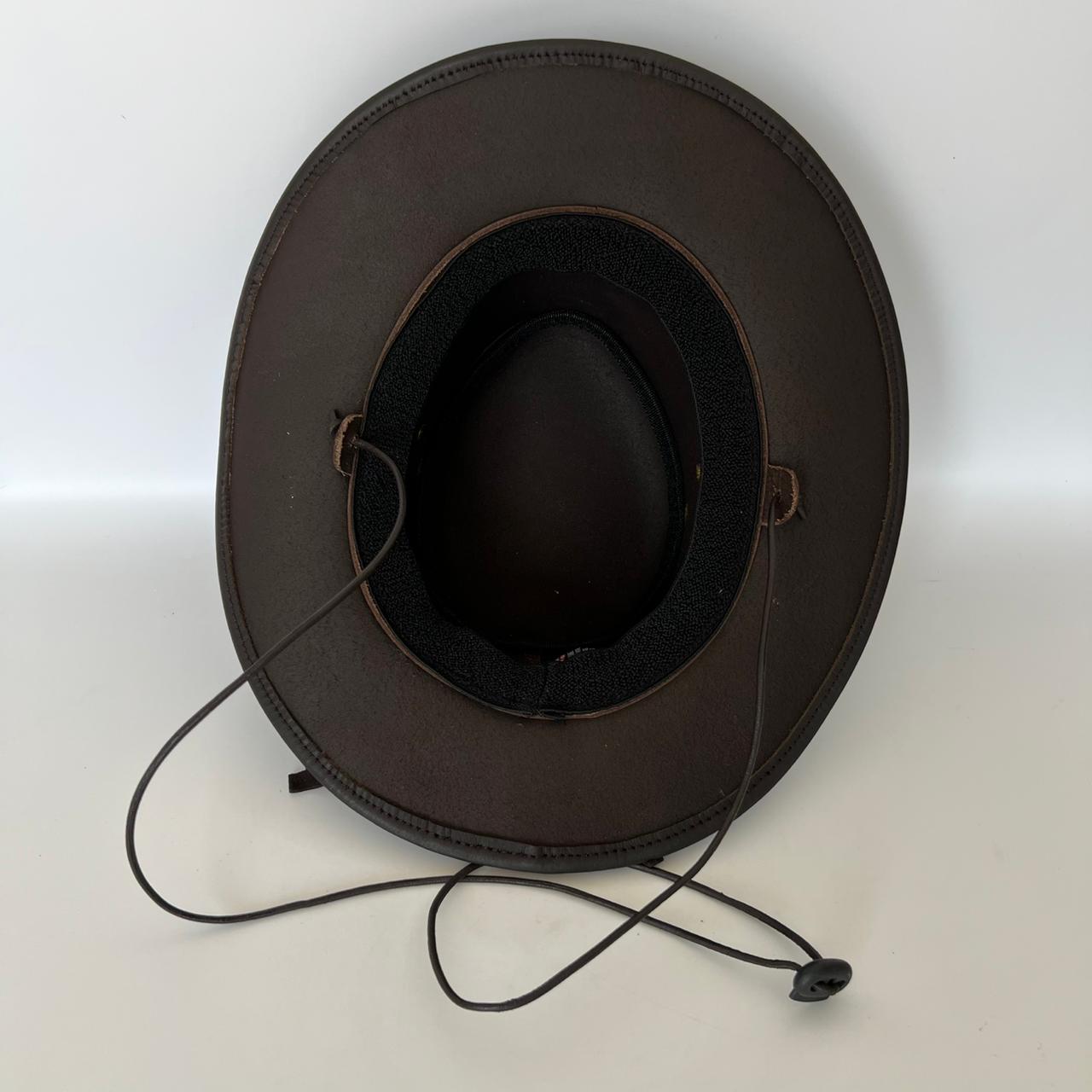 Cowhide Pattern Genuine Leather Western Cowboy Hat with Cowhide Pattern - Style 105 featured view