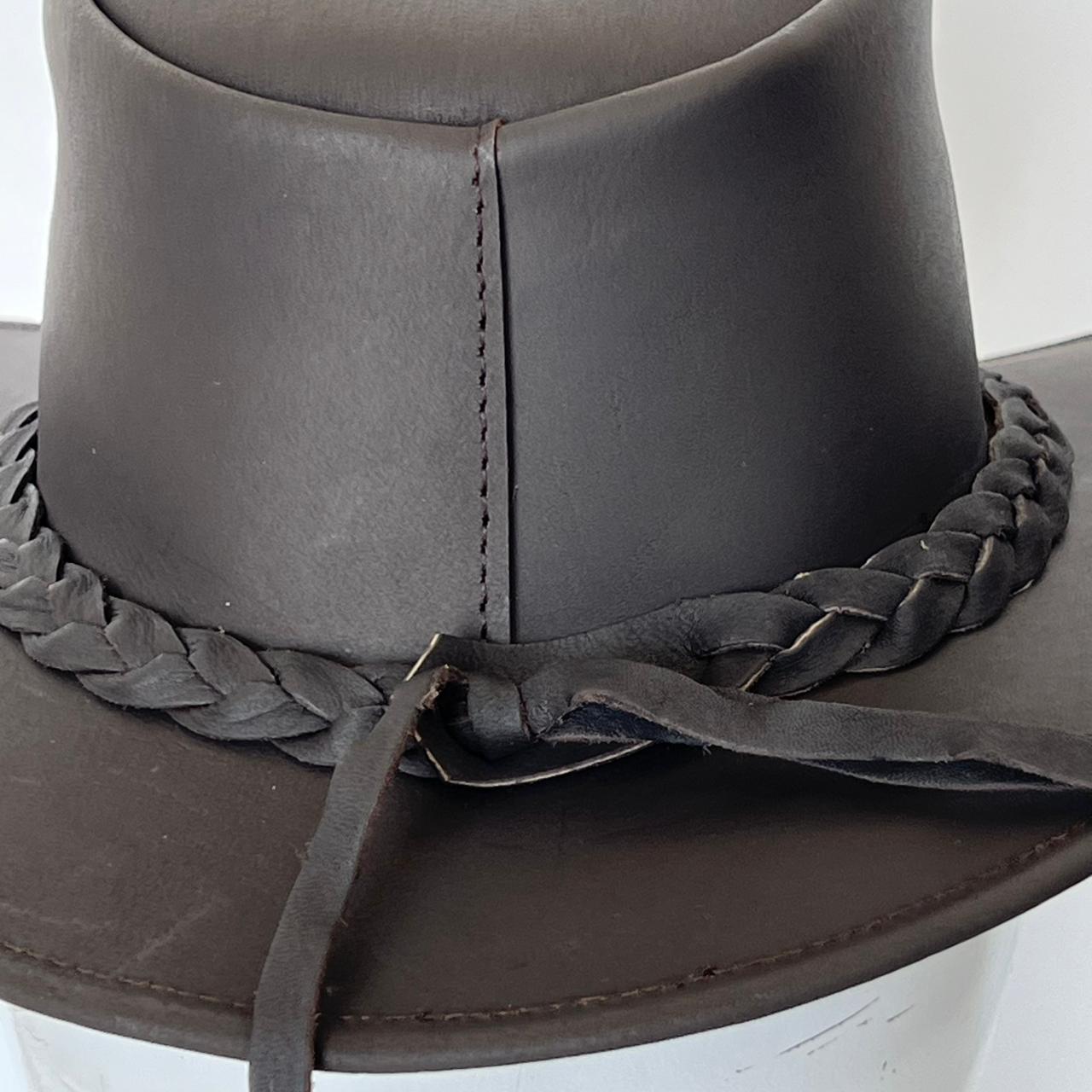 Cowhide Pattern Genuine Leather Western Cowboy Hat with Cowhide Pattern - Style 105 - image 06