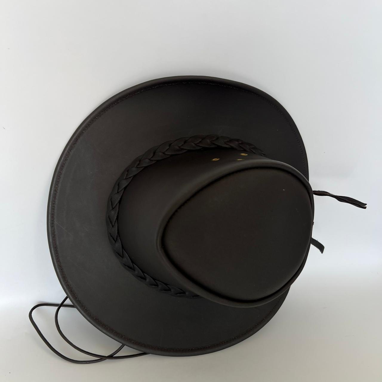 Cowhide Pattern Genuine Leather Western Cowboy Hat with Cowhide Pattern - Style 105 - image 07