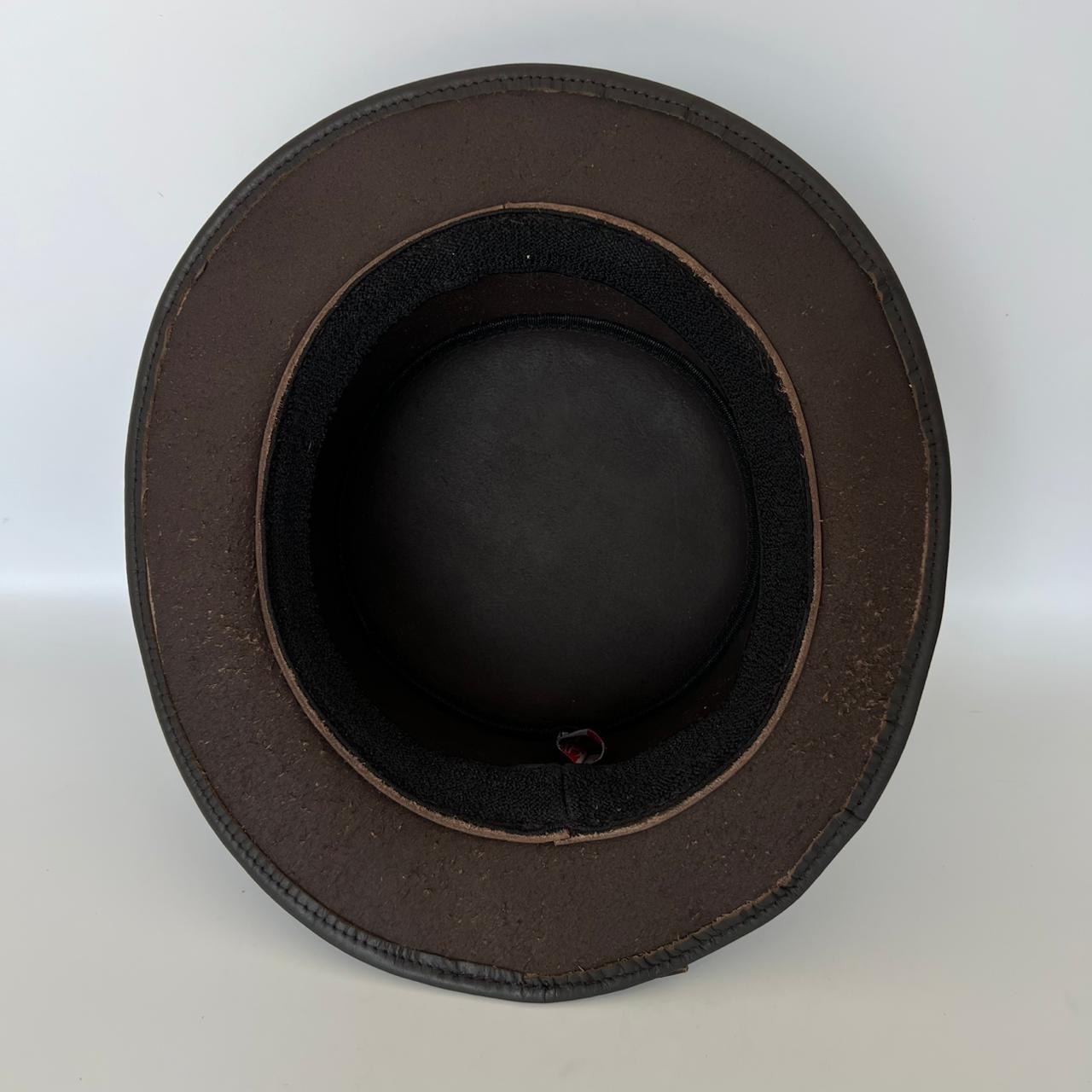 Cowhide Pattern Genuine Leather Western Cowboy Hat with Cowhide Pattern - Style 106 - image 05