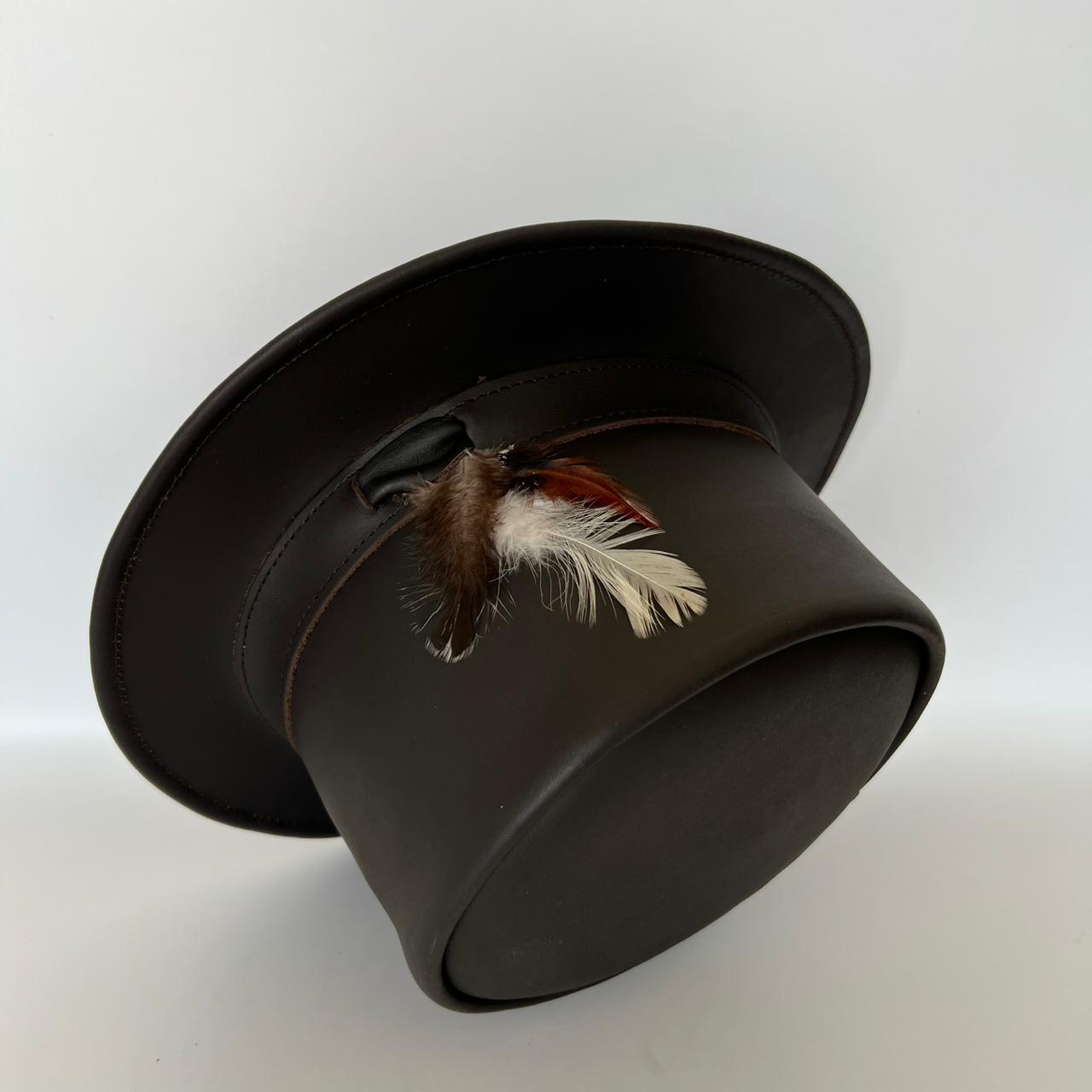 Cowhide Pattern Genuine Leather Western Cowboy Hat with Cowhide Pattern - Style 106 - image 06
