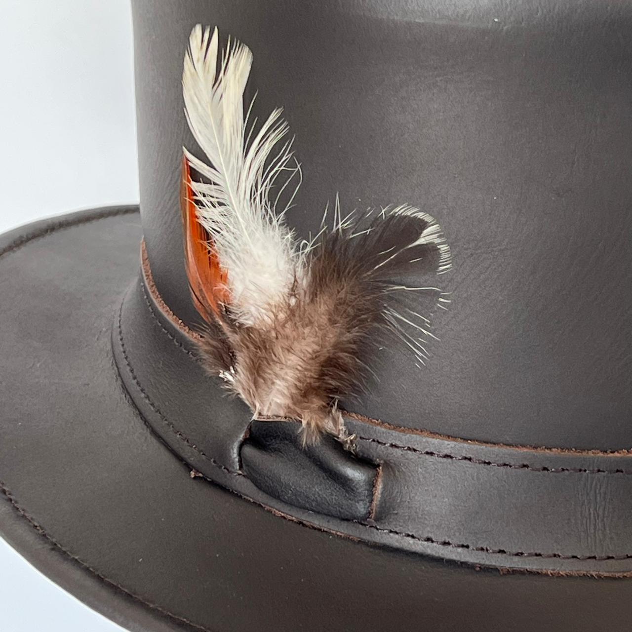 Cowhide Pattern Genuine Leather Western Cowboy Hat with Cowhide Pattern - Style 106 - image 07