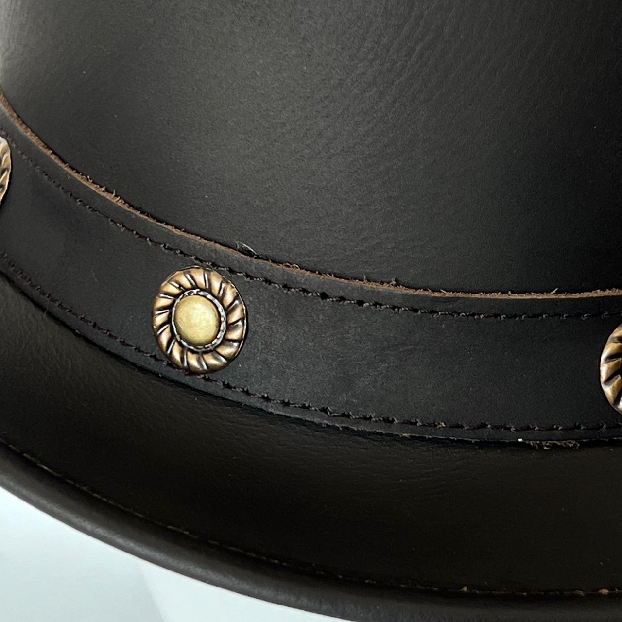 Cowhide Pattern Genuine Leather Western Cowboy Hat with Cowhide Pattern - Style 107 featured view