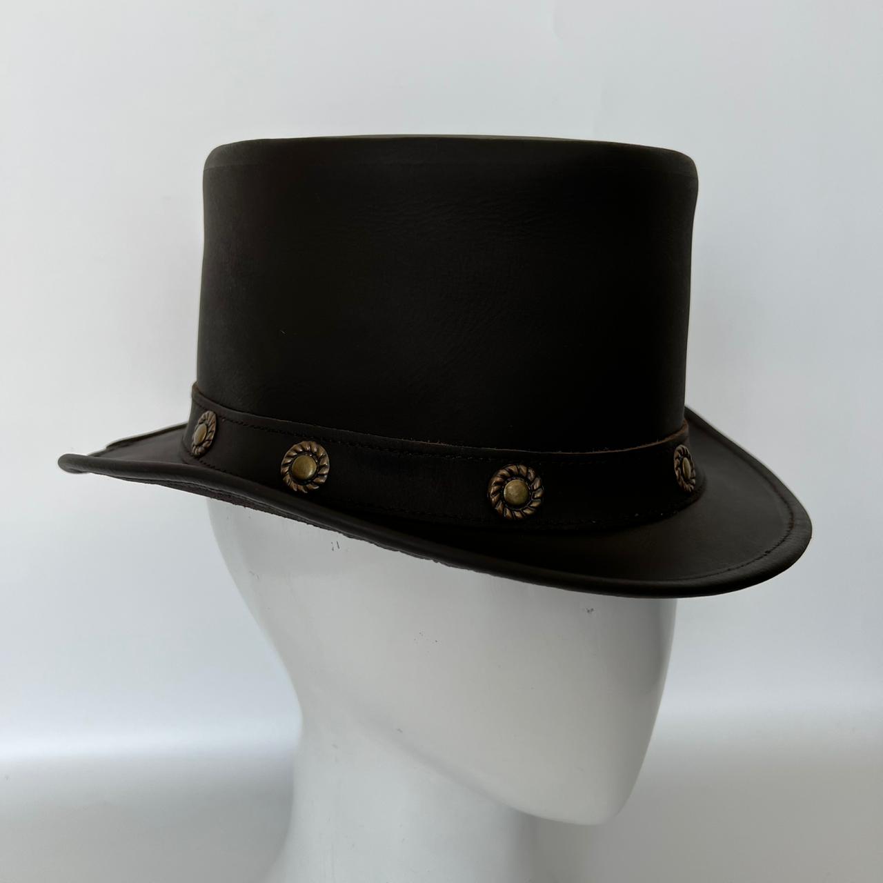 Cowhide Pattern Genuine Leather Western Cowboy Hat with Cowhide Pattern - Style 107 - image 05