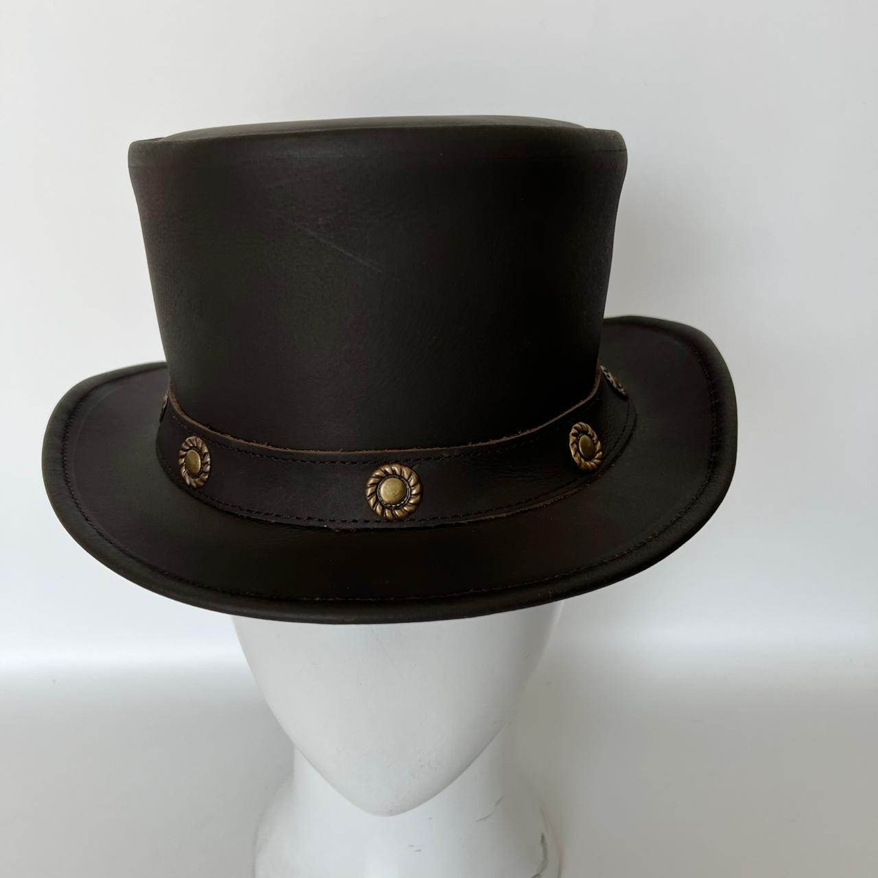 Cowhide Pattern Genuine Leather Western Cowboy Hat with Cowhide Pattern - Style 107 - image 06