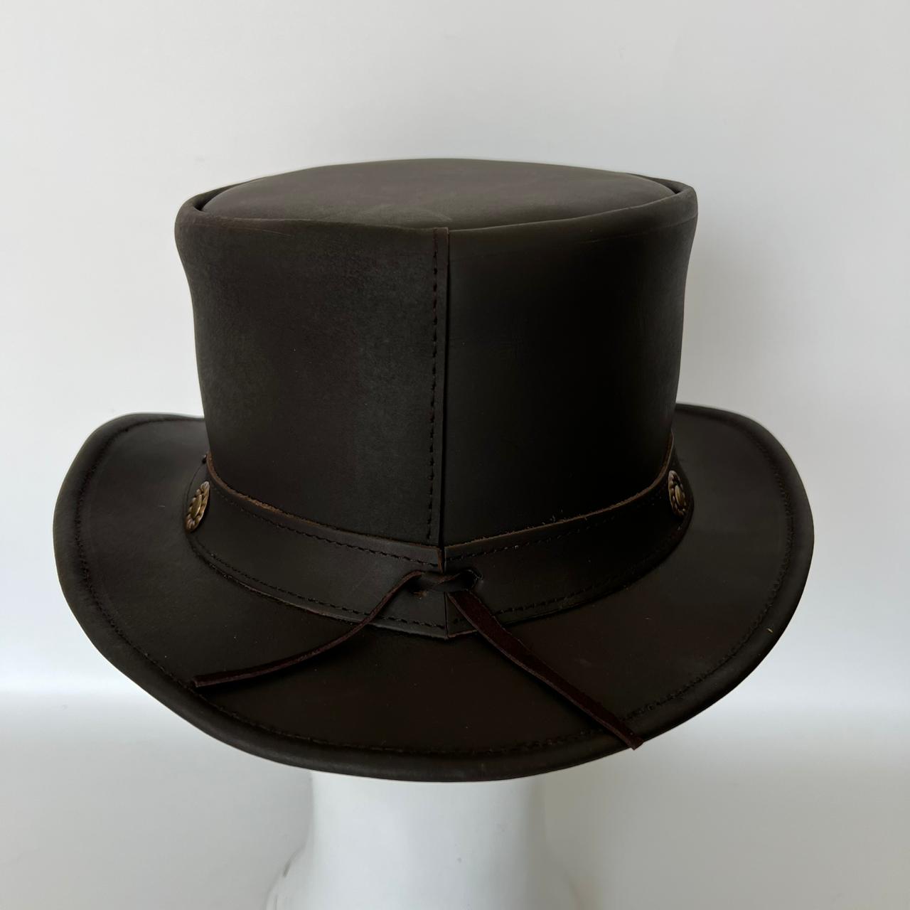 Cowhide Pattern Genuine Leather Western Cowboy Hat with Cowhide Pattern - Style 107 - image 08