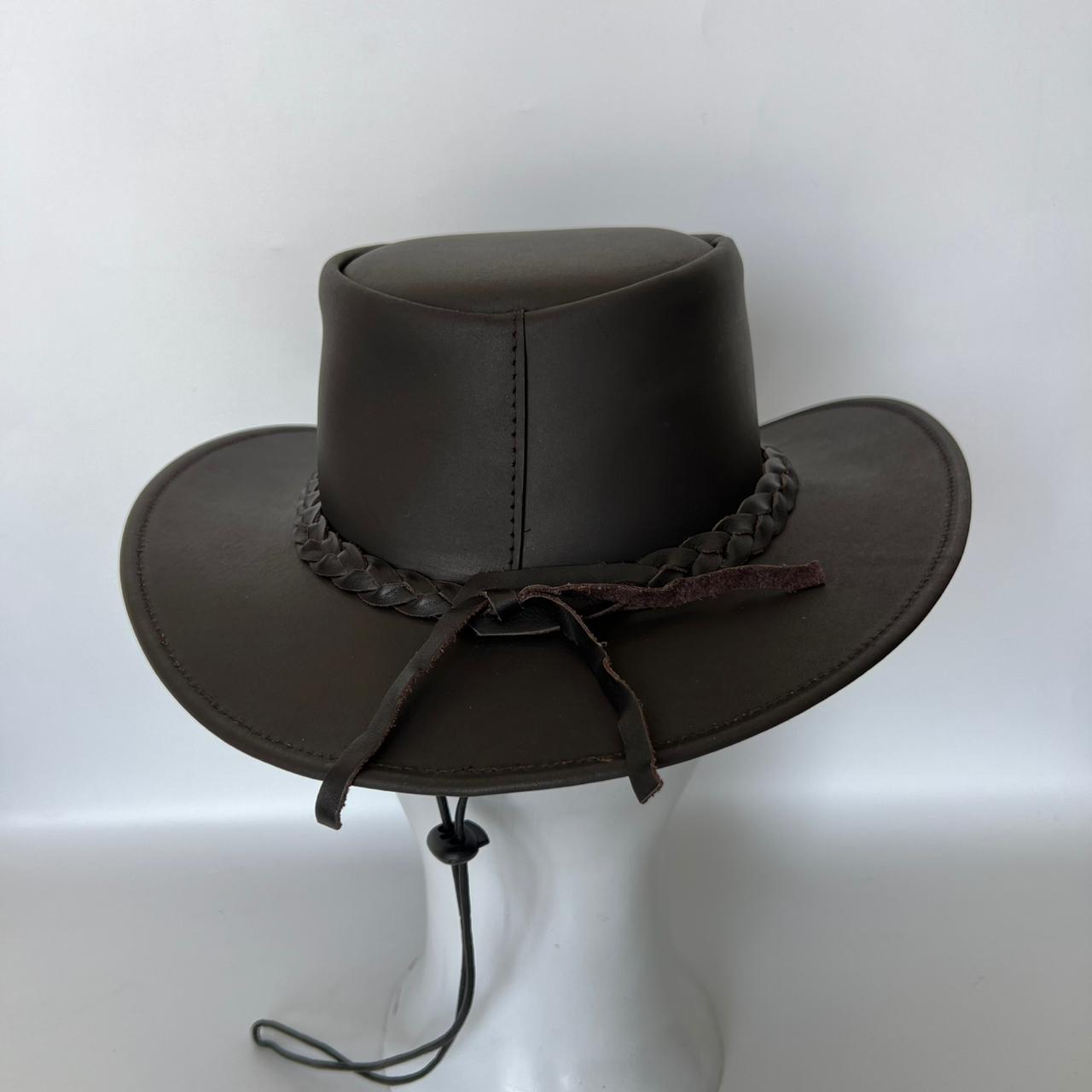 Cowhide Pattern Genuine Leather Western Cowboy Hat with Cowhide Pattern - Style 108 featured view