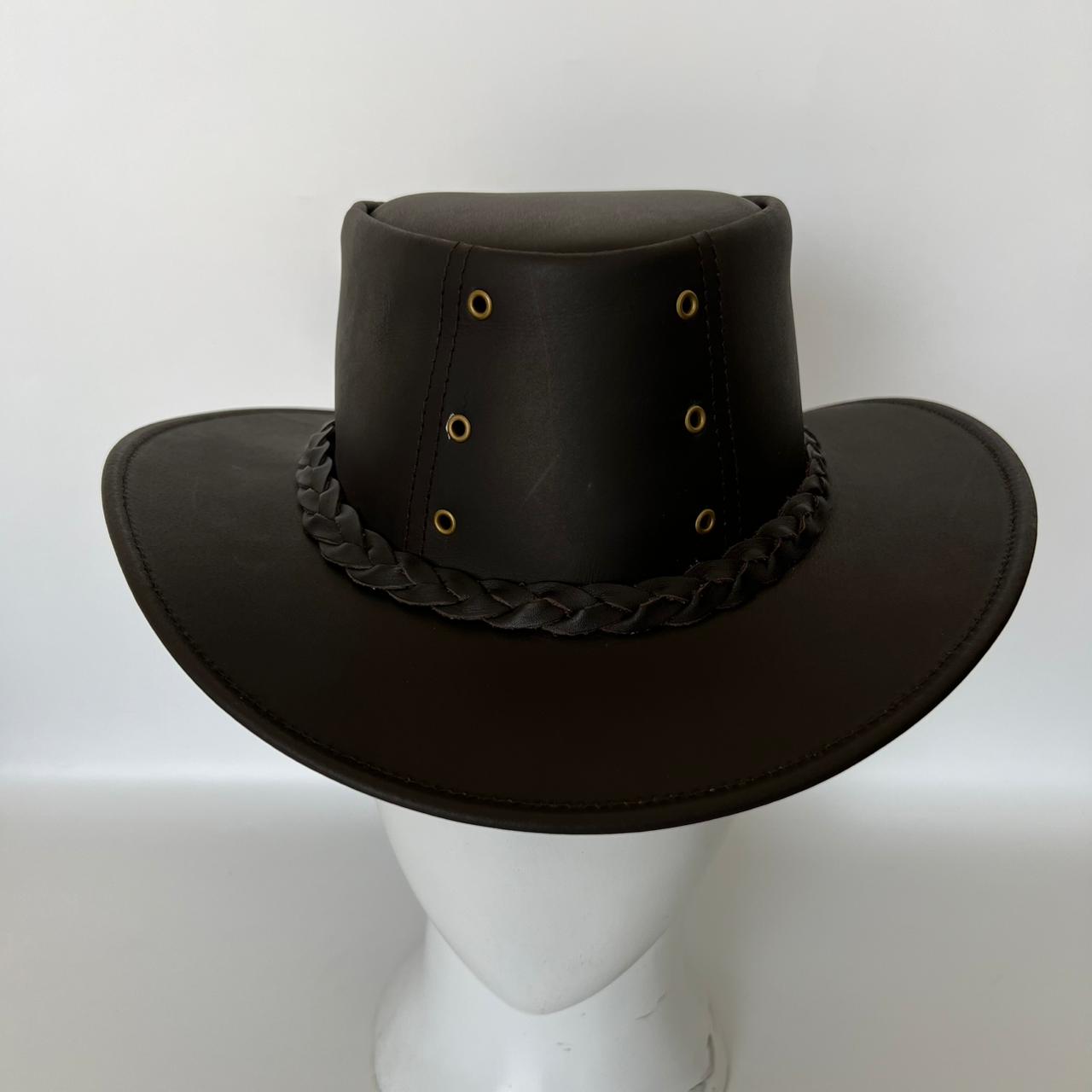 Cowhide Pattern Genuine Leather Western Cowboy Hat with Cowhide Pattern - Style 108 - image 05