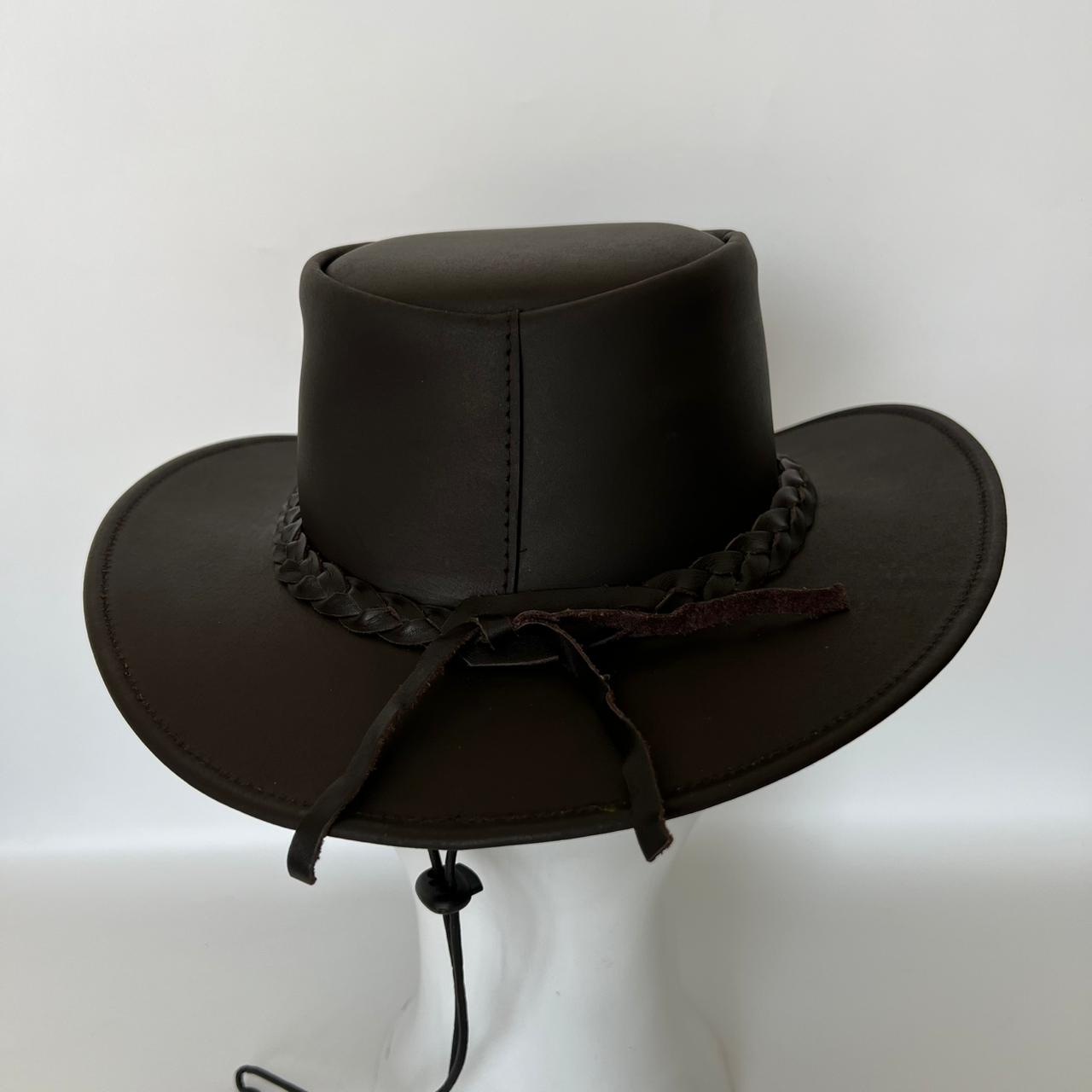 Cowhide Pattern Genuine Leather Western Cowboy Hat with Cowhide Pattern - Style 108 - image 07