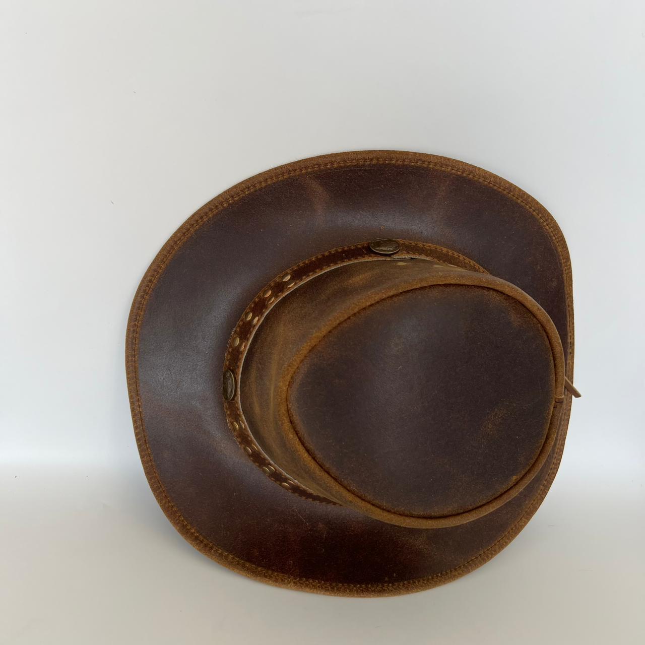 Cowhide Pattern Genuine Leather Western Cowboy Hat with Cowhide Pattern - Style 121 - image 06