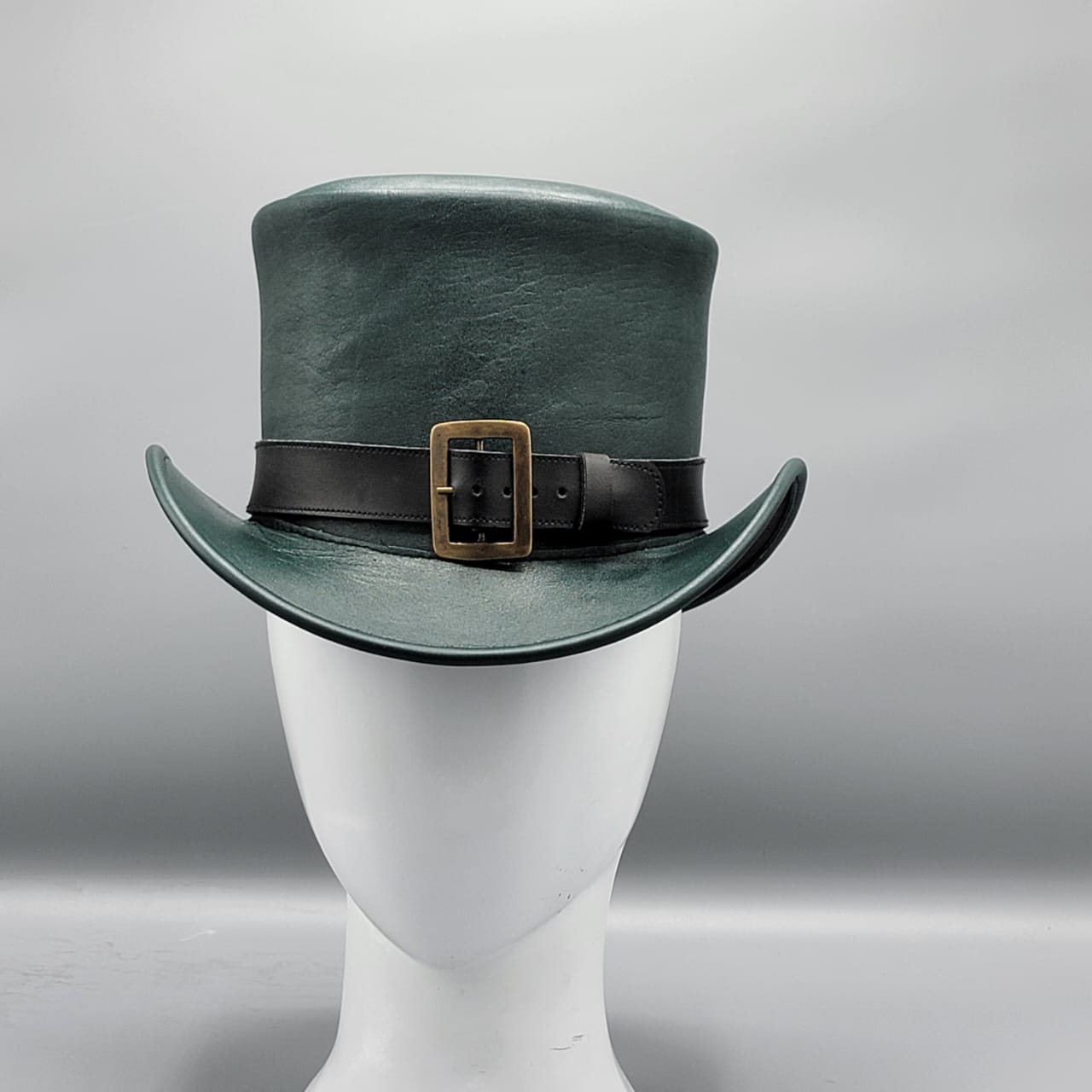 Cowhide Pattern Genuine Leather Western Cowboy Hat with Cowhide Pattern - Style 122 side angle