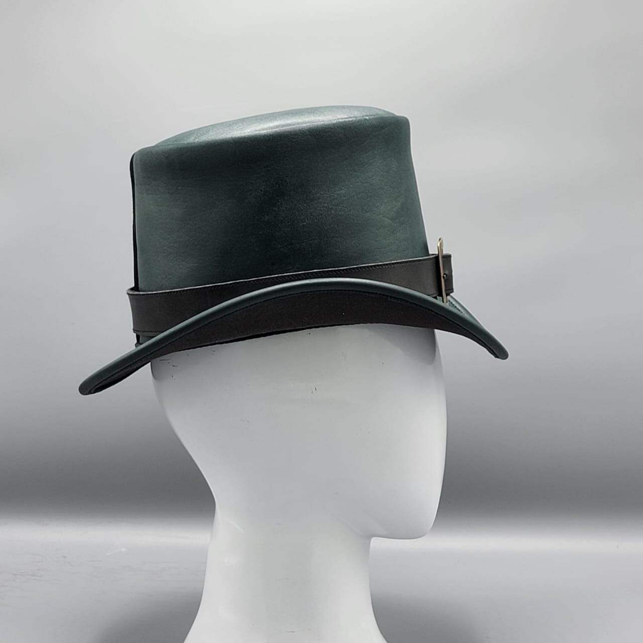 Cowhide Pattern Genuine Leather Western Cowboy Hat with Cowhide Pattern - Style 122 detail view