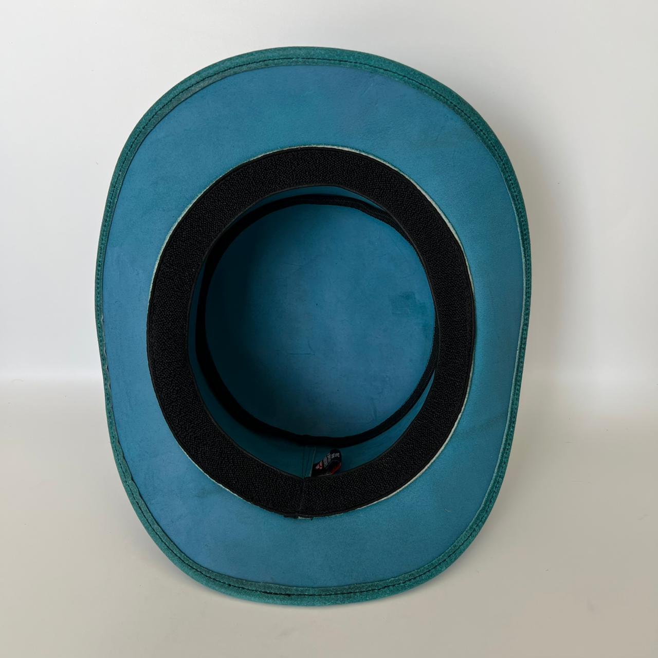 Cowhide Pattern Genuine Leather Western Cowboy Hat with Cowhide Pattern - Style 123 - image 05