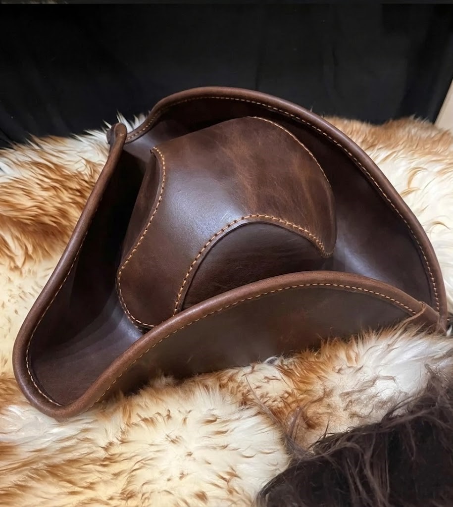 Cowhide Pattern Genuine Leather Western Cowboy Hat with Cowhide Pattern - Style 124 featured view