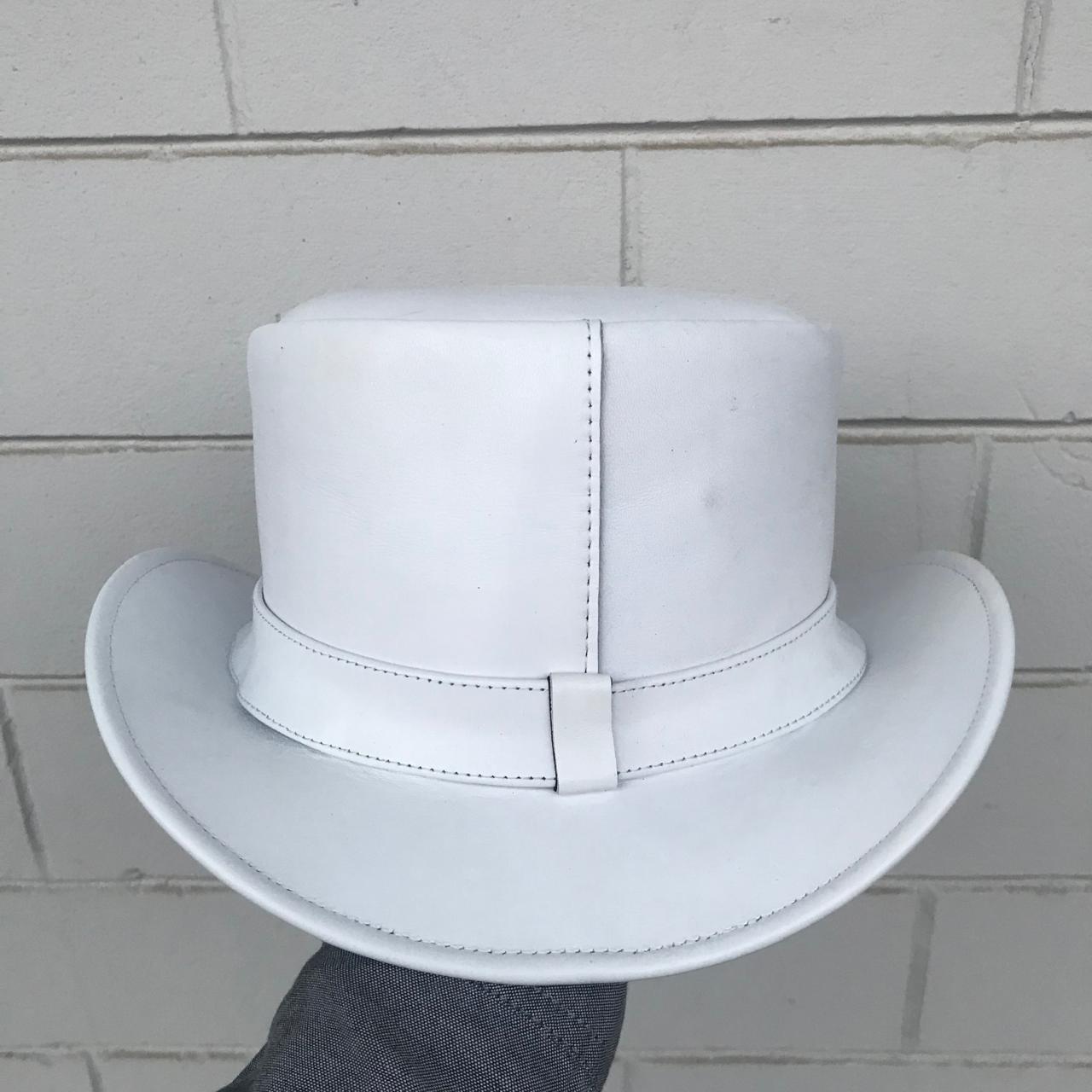 Cowhide Pattern Genuine Leather Western Cowboy Hat with Cowhide Pattern - Style 237 back view