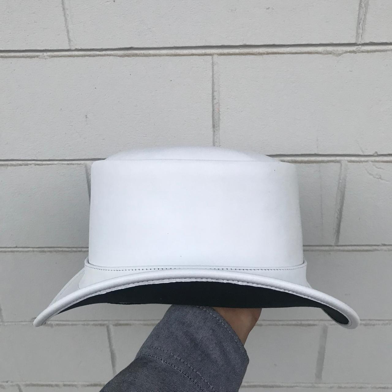 Cowhide Pattern Genuine Leather Western Cowboy Hat with Cowhide Pattern - Style 237 detail view