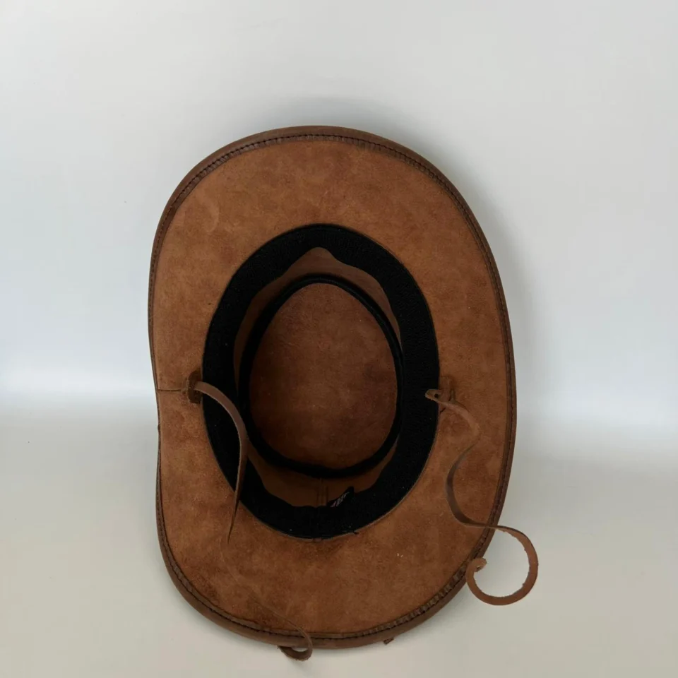 Brown Braided Western Top Hat gallery view 8 - brown tall top hat / western top hat