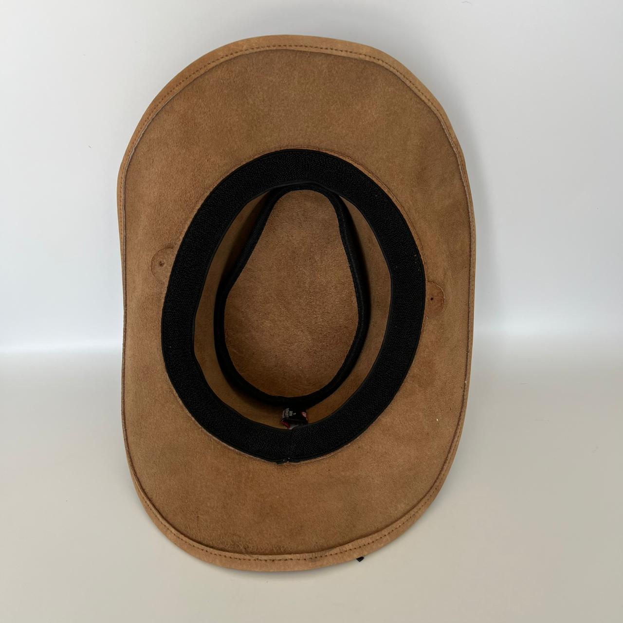 Tan Genuine Leather Western Cowboy Hat with Braided Hatband - Style 236 - image 05