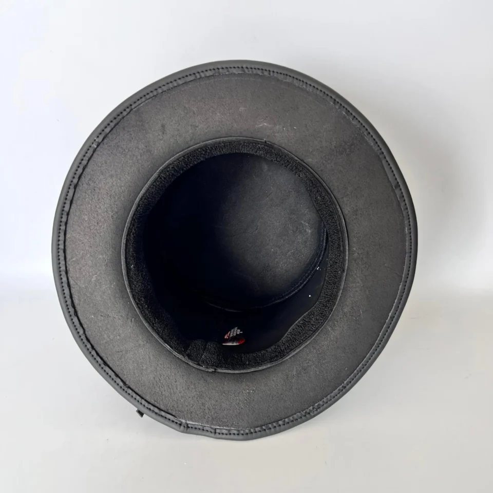 Black Top Hat with Brass Studs gallery view 9 - black tall top hat / western top hat
